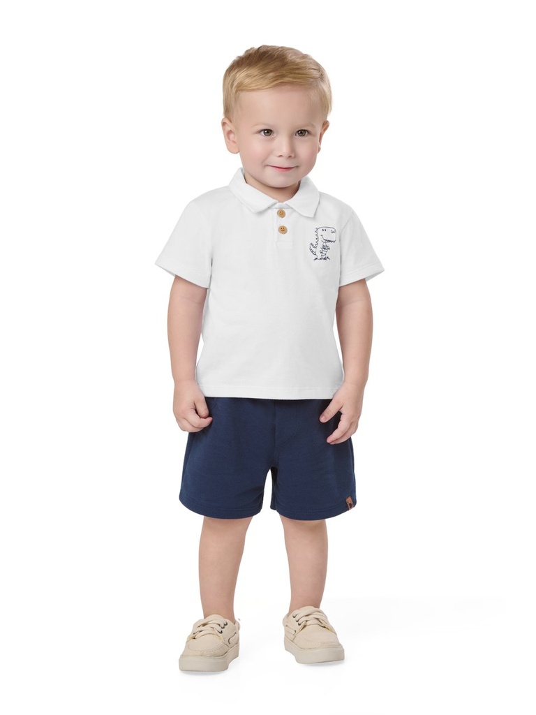 Conjunto Polo e Bermuda Bebê Masculino Kiko Baby 15475