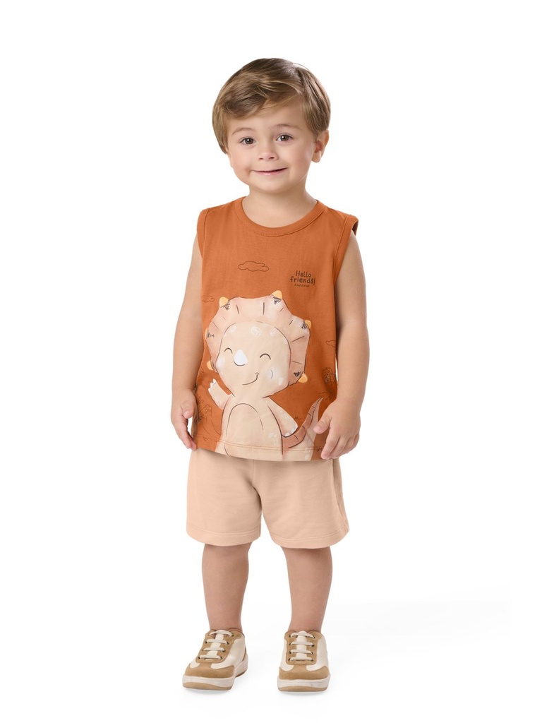 Conjunto Regata e Bermuda Mini Masculino Kiko e Kika 15491