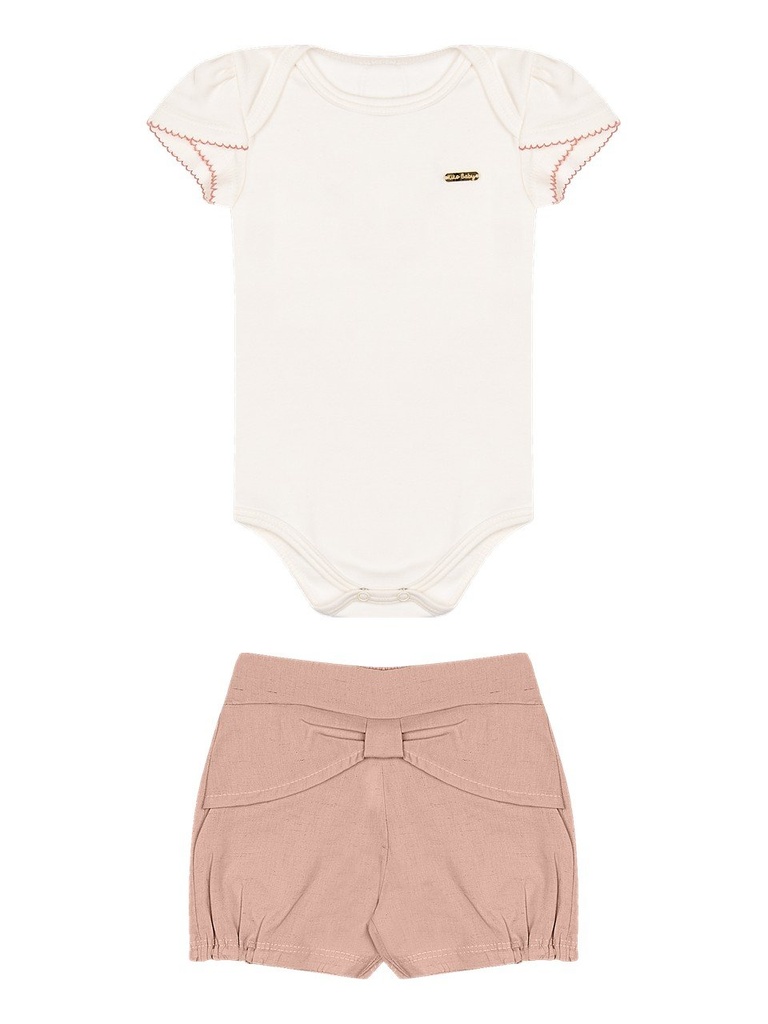 Conjunto Body e Shorts Bebê Unissex Kiko Baby 15593