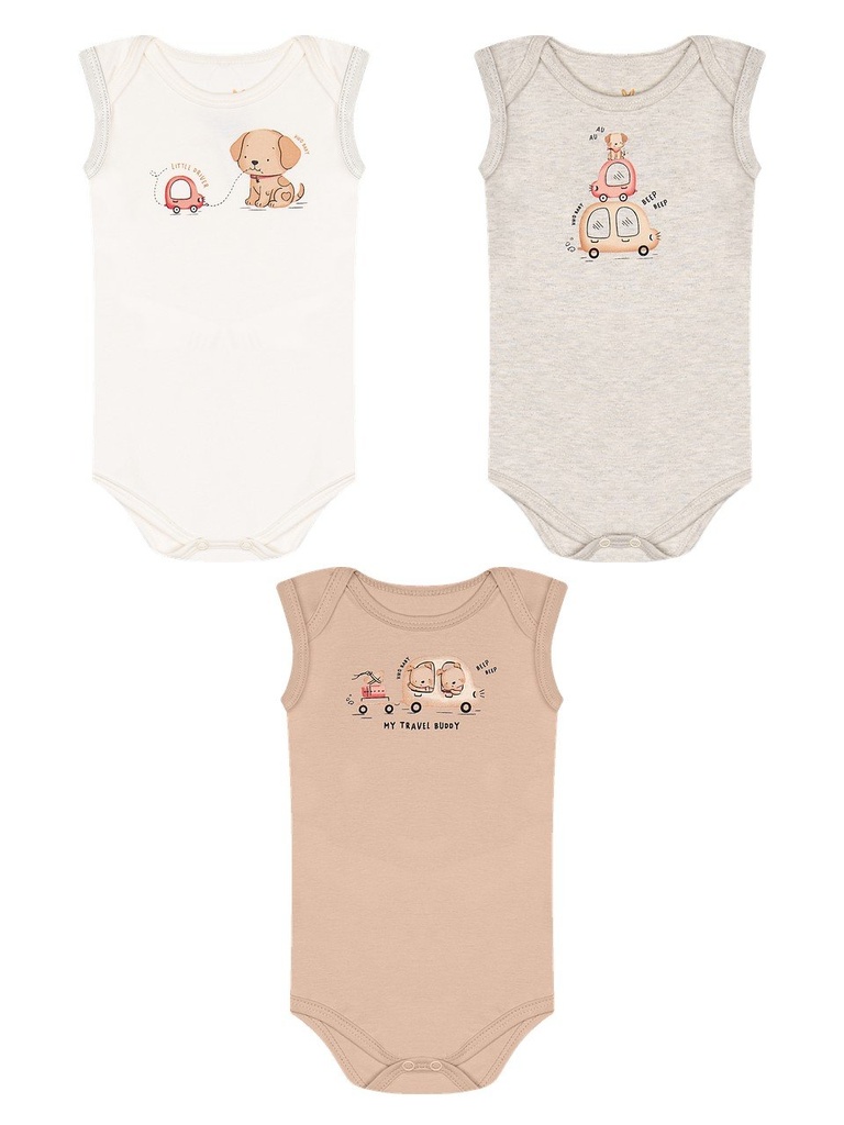 Kit Body Regata Bebê Unissex Kiko Baby 15682