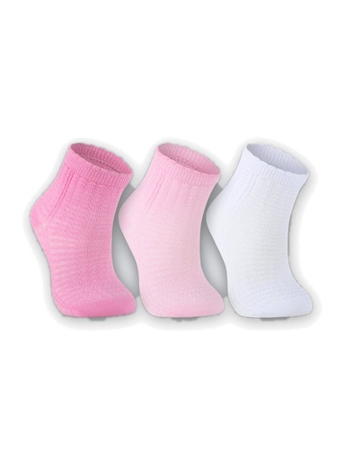 Kit 3 Meias Bebê Estampadas Rosa