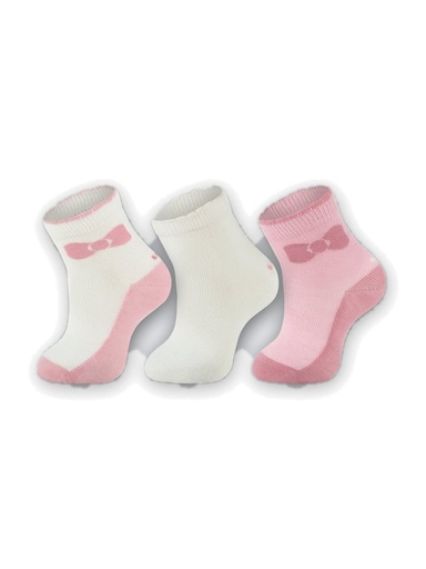 Kit 3 Meias Bebê Estampadas Off White