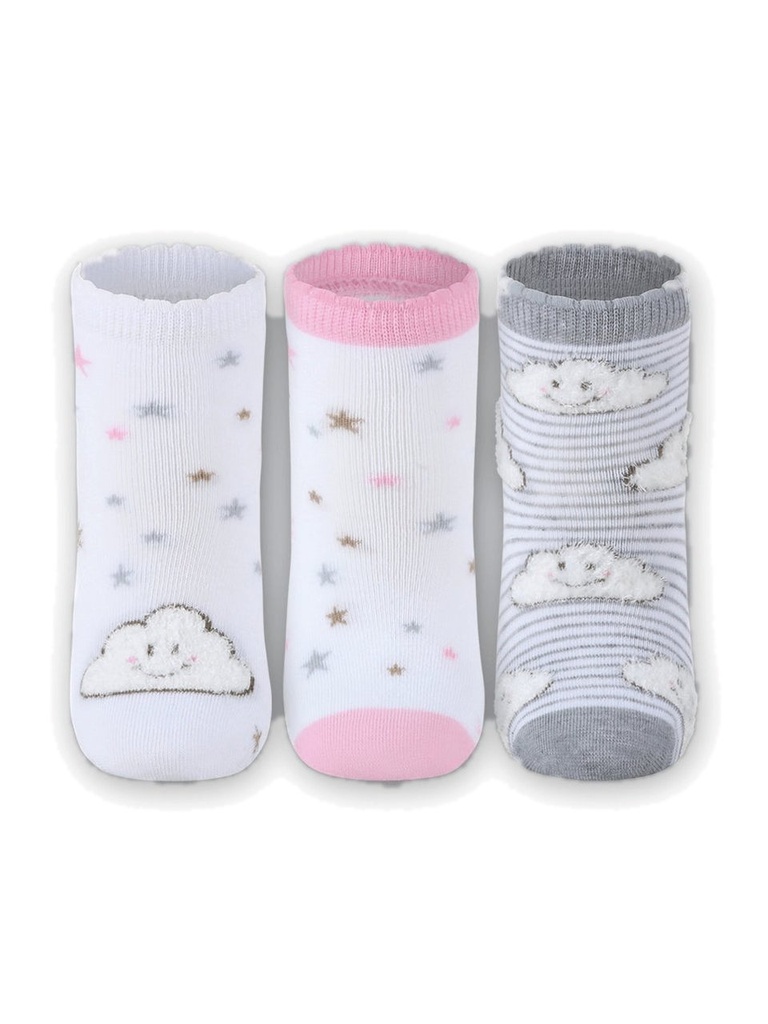 Kit 3 Meias Bebê Unissex Lupo 02000-789