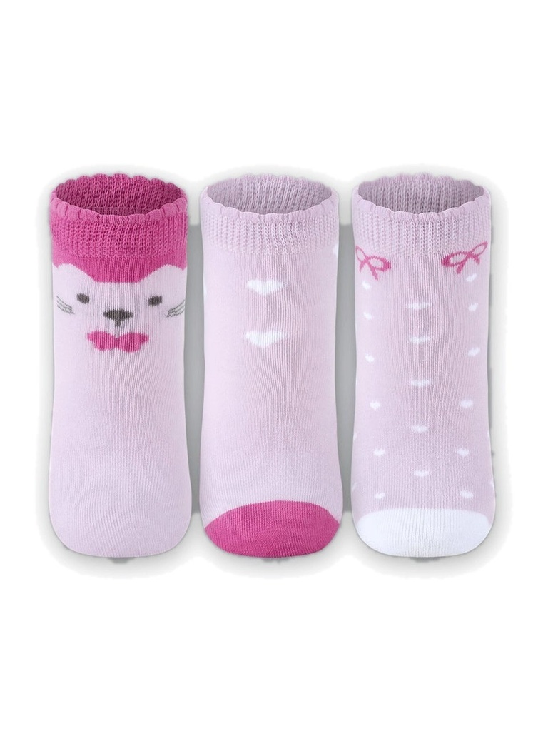 Kit 3 Meias Bebê Unissex Lupo 02000-789