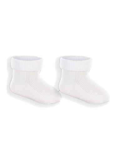 Kit 2 Meias Recém-Nascido Lisas Branco