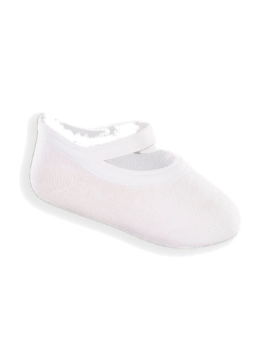 Meia Sapatilha com Tirinha para Menina Branco