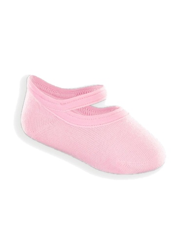 Meia Sapatilha com Tirinha para Menina Rosa Claro