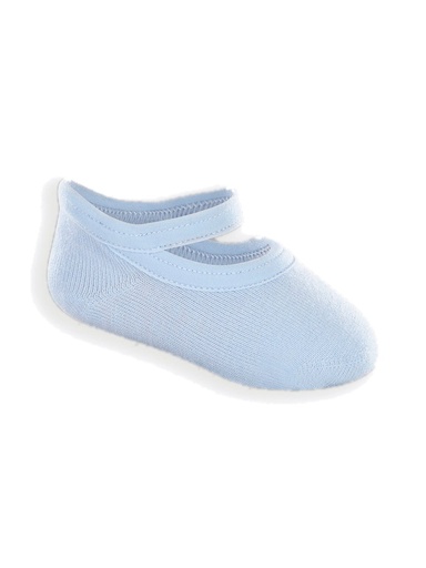 Meia Sapatilha com Tirinha para Menina Azul Claro