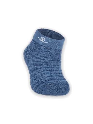 Meia Recém-Nascido Atoalhada Azul Jeans