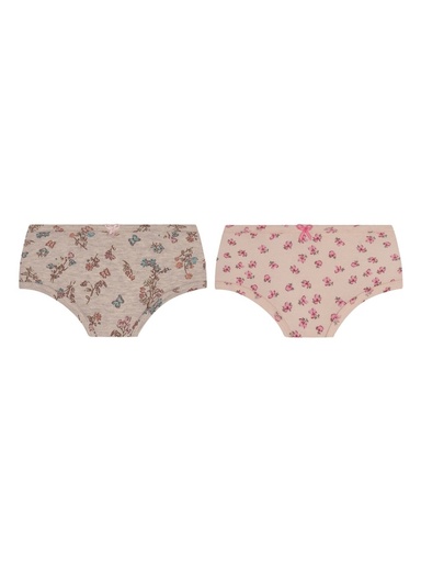 Kit 2 Calcinhas Estampadas para Menina Cinza · 0900