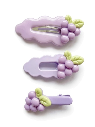 Kit 3 Presilhas com Frutinhas Lilás · Uva