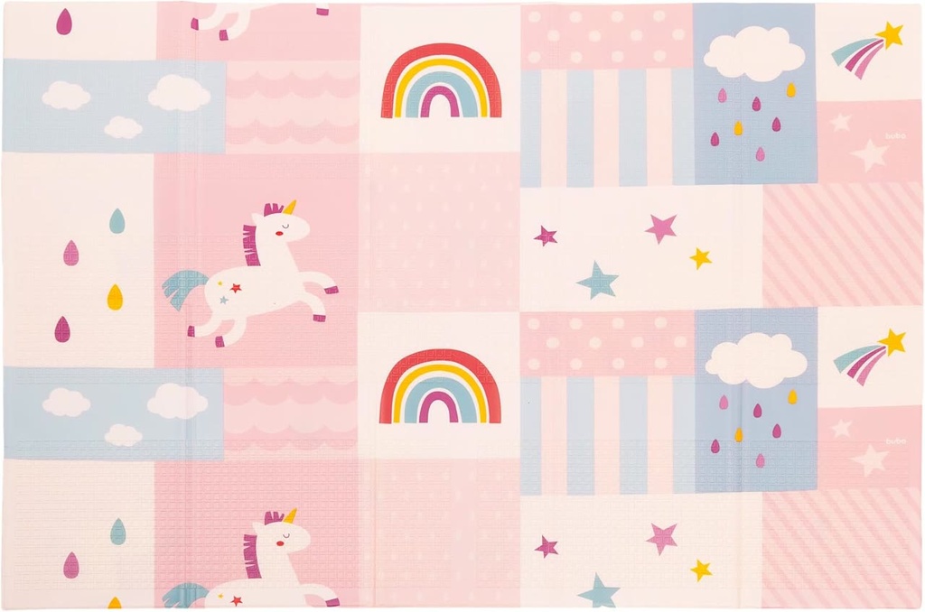 Tapete Dobrável Dupla Face 120 x 180 Buba Rosa