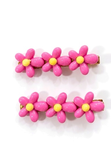 Duplinha Bico de Pato com Margaridinhas Pink