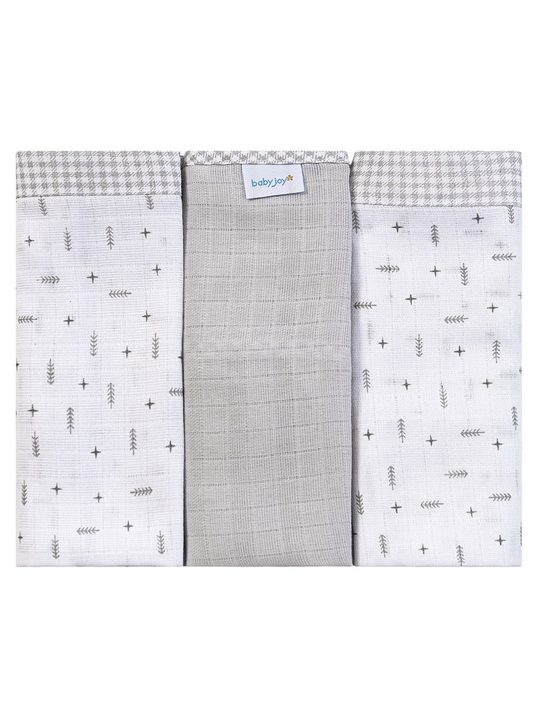 Fralda P/bebê Quadr. Baby Joy Classicos Estampada/lisa C/vira e Bainha 65x67cm c/03 Flechas 321046 Baby Joy