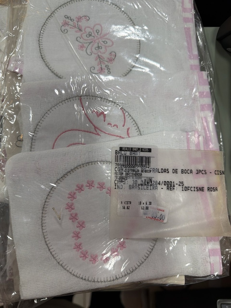 Kit c/3 Fralda de Boca Fem 10fcisnerosa Balu Baby