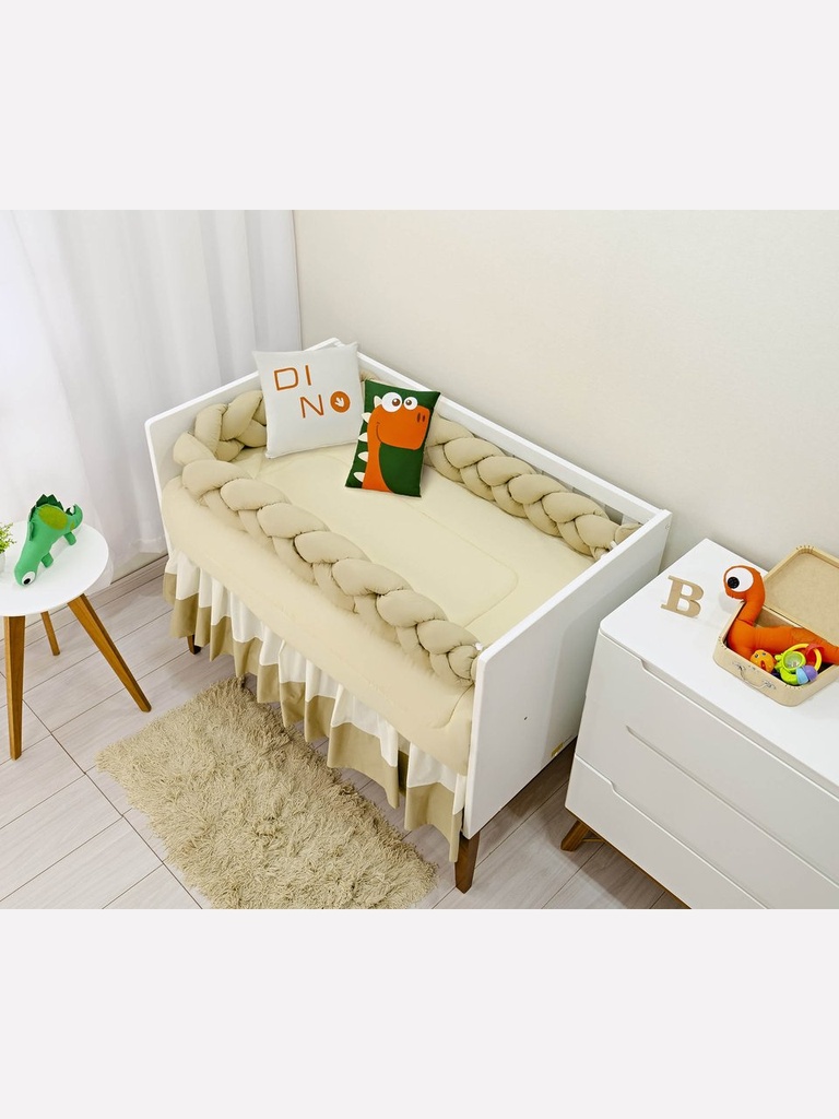Kit Berço Bebê Unissex Balu Baby Trança Baby Dino 8 Peças 81971
