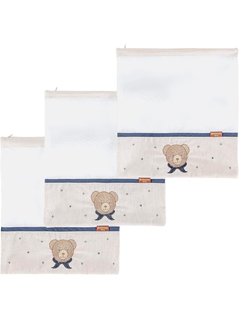 Saquinho Maternidade Bordado 03 Pcs Ursinho 000d072009701 Batistela