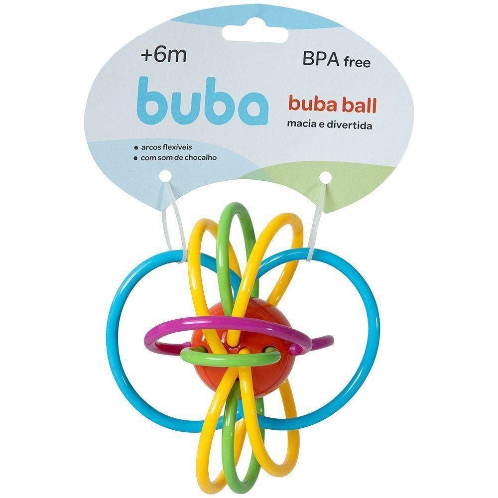 Bola Sensorial Chocalho com Aros Flexíveis Buba Ball