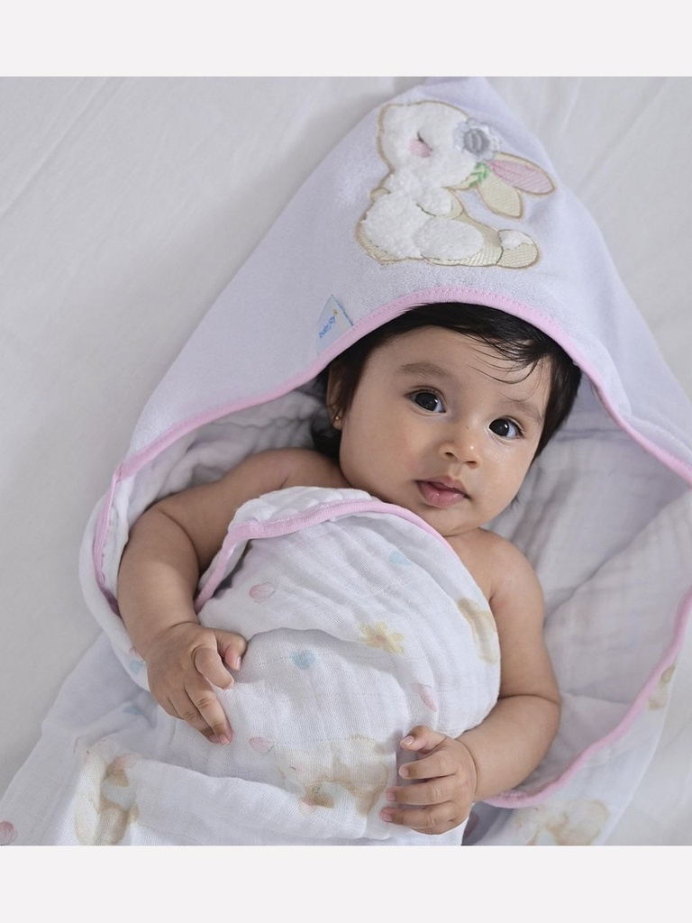 Toalhao C Capuz Baby Joy Coelha 76077553 Baby Joy