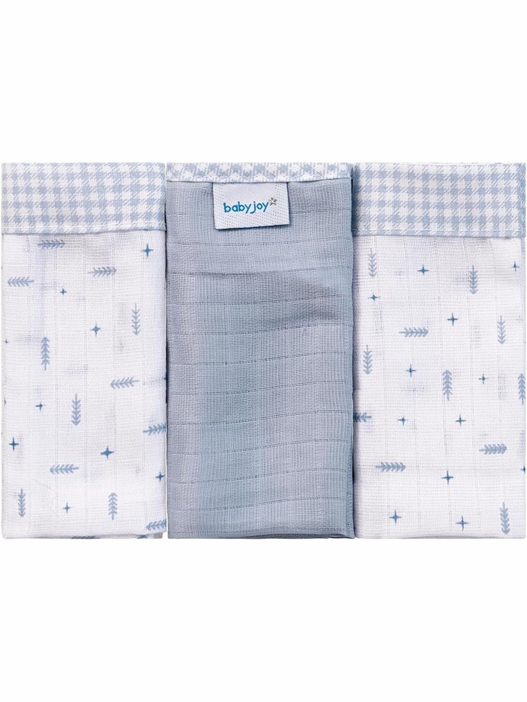 Fralda P Bebê Quadriculada Azul 32104612 Baby Joy