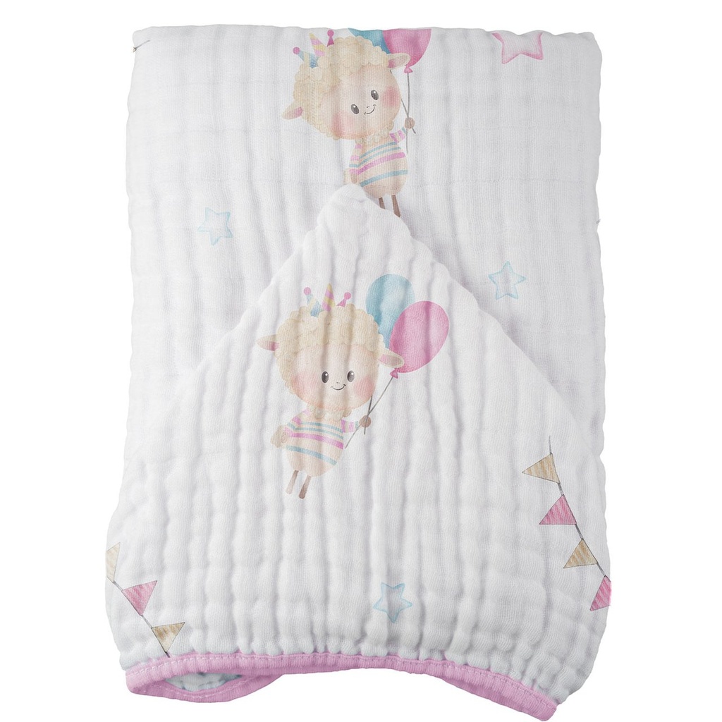 Toalhao C/capuz Baby Joy Soft Mais Estampado 85cmx1,05m PCT c/01un //ovelhinha 76078555 Baby Joy
