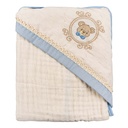 Toalha Soft C/capuz de Canto Bordado Baby Joy Essencia Lisa C/vira e Renda 80cmx80cm PCT c/01un //urso Azul 76130666 Baby Joy