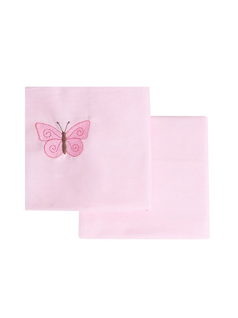 Kit 2 Fronhas Bordadas Borboleta 40x28cm Papi 1153150301