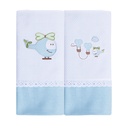 Cueiro Manta Bordado Helicóptero 80x80cm 2un 2787150001 Papi