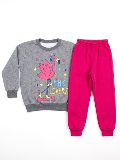 Conjunto Moletom Flamingo para Menina