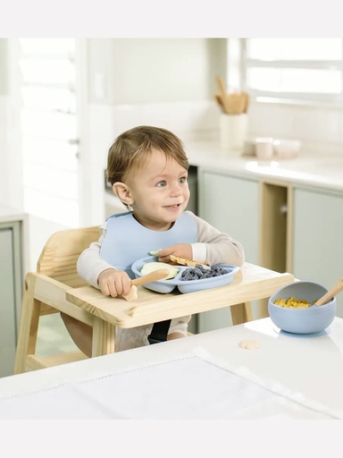 Pratinho de Silicone com Ventosas e Divisórias