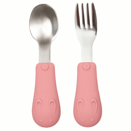 Kit Talheres de Silicone e Aço Inox Buba