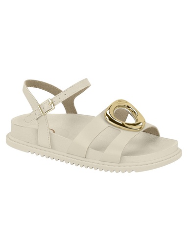Sandália Flatform Molekinha com Coração Branca