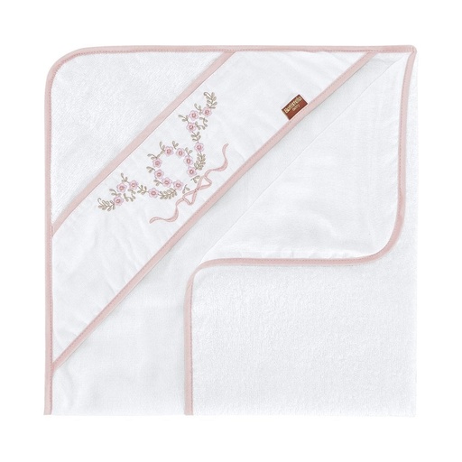 Toalha de Banho Bordada Flores