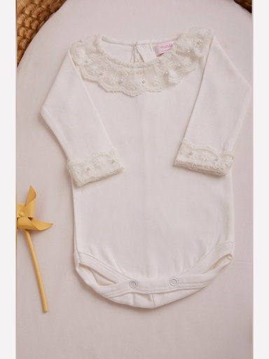 Body Manga Longa com Tule