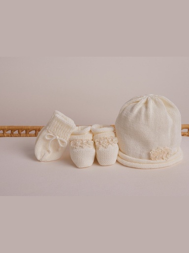Kit Gorro, Luvas e Sapatinho Jasmine