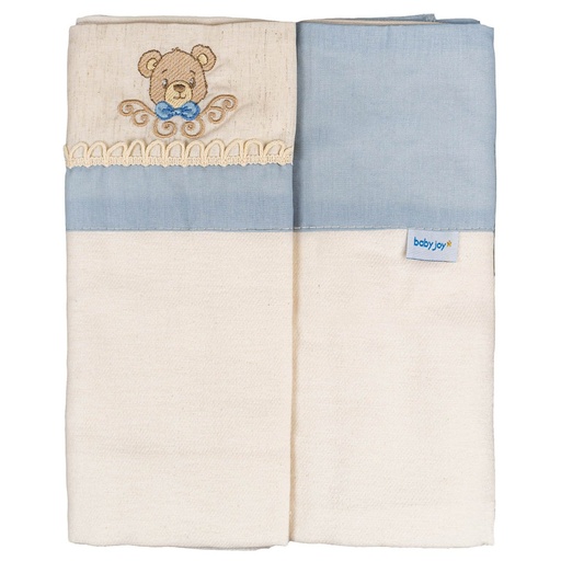Kit 2 Mantas Flaneladas Bordadas Baby Joy para Bebê
