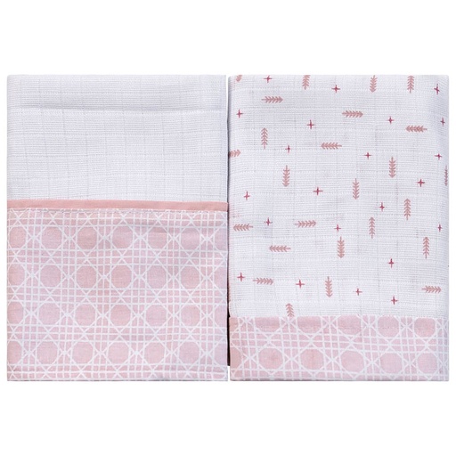 Kit 2 Fraldas de Pano Quadriculadas Baby Joy para Bebê