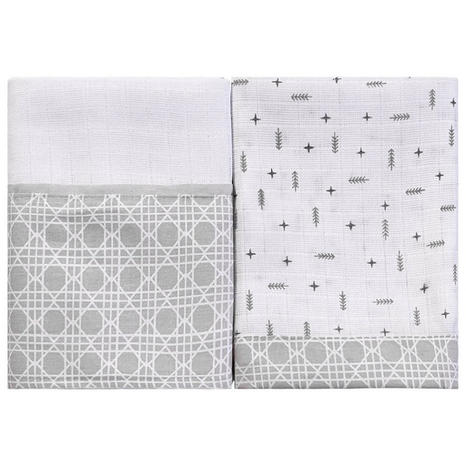 Kit 2 Fraldas de Pano Quadriculadas Baby Joy para Bebê