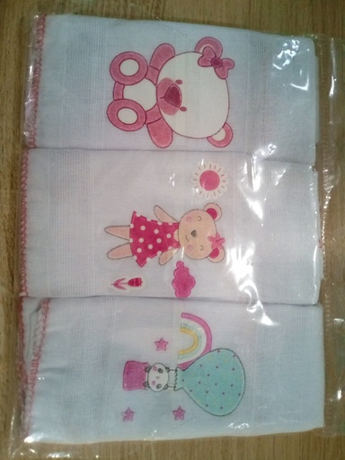 Kit Panos de Boca Pinte & Borde com Puff Rosa
