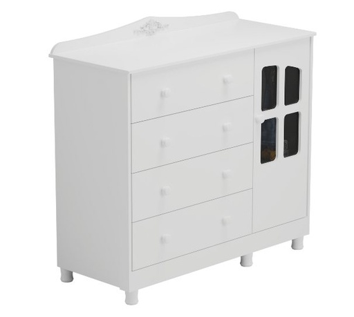 Cômoda Elo New com Porta e Janelinha Peroba
