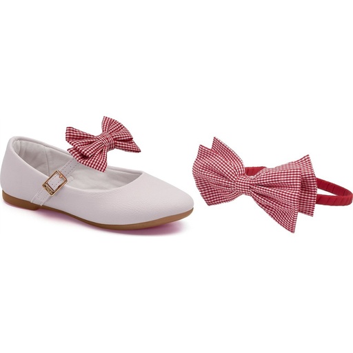 Sapatilha Princesa Kids com Laço Xadrez para Menina