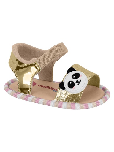 Sandália de Bebê com Panda para Menina