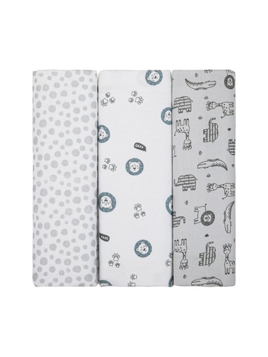 Kit 3 Cueiros Flanelados Selva