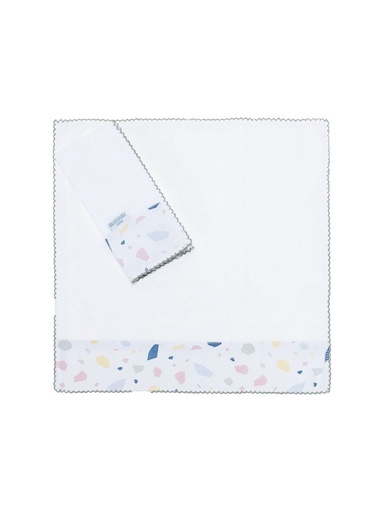 Kit 2 Fraldas de Boca Estampadas Terrazzo Batistela