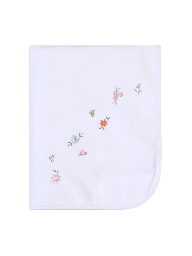 Manta Suedine Papi com Flores Bordadas