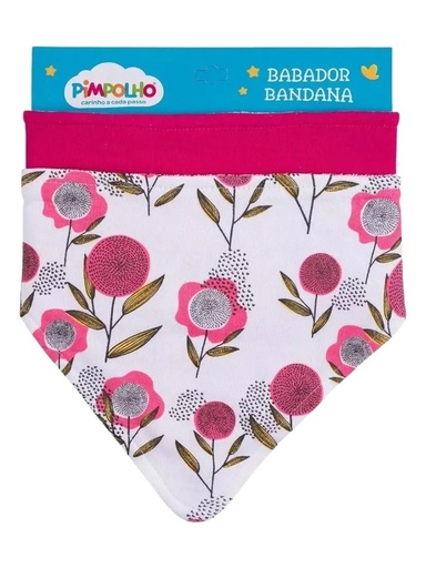 Kit 2 Babadores Bandana Flores