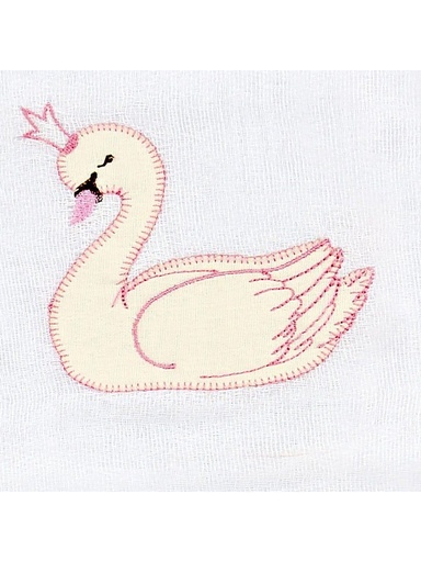 Kit 4 Fraldas de Ombro e Boca Cisne Rosa Balu Baby