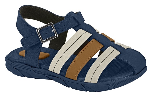 Sandália Molekinho com Listras e Fivela para Menino