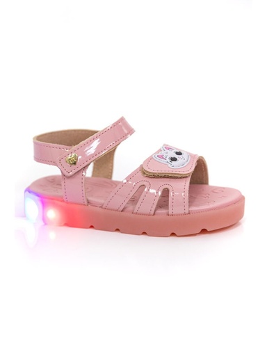 Sandália Molekinha com Gatinho e Luz de LED para Menina