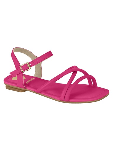 Sandália com Tiras Cruzadas Pink